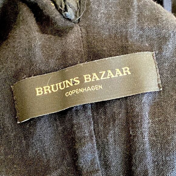 Bruuns Bazaar Copenhagen LBD Silk & Cotton Blend Black Dress - Picture 11 of 12